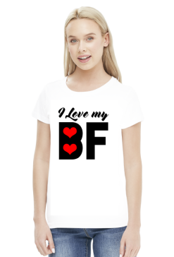 I love my boyfriend koszulka dla par walentynki