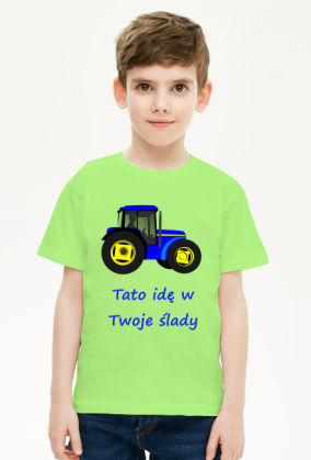 Koszulka Tato idę w Twoje ślady traktor rolnik