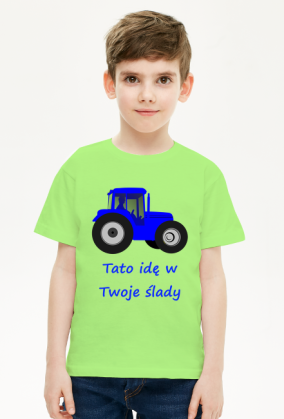 Koszulka Tato idę w Twoje ślady traktor rolnik