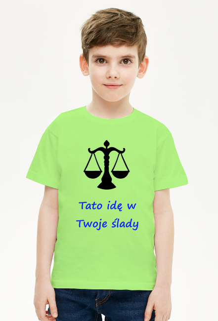 Koszulka Tato idę w Twoje ślady prawnik