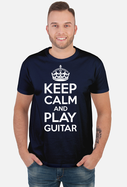 keep calm and play guitar - koszulka gitarzysty