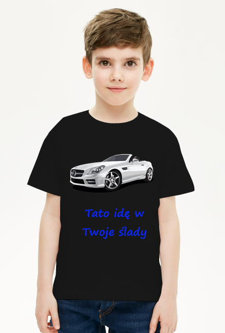 Koszulka Tato idę w Twoje ślady Samochód kierowca merc