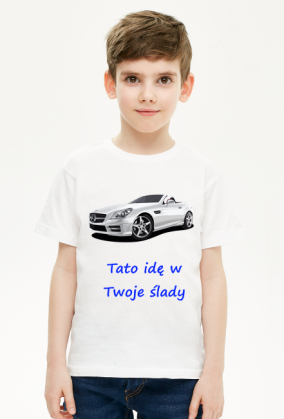 Koszulka Tato idę w Twoje ślady Samochód kierowca merc