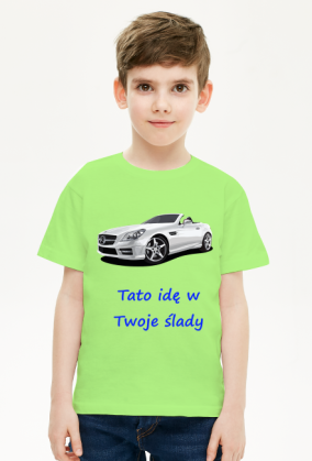 Koszulka Tato idę w Twoje ślady Samochód kierowca merc