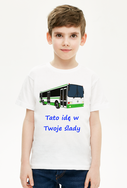 Koszulka Tato idę w Twoje ślady Autobus kierowca