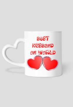 Kubek Best Husband On World (uchwyt serce)