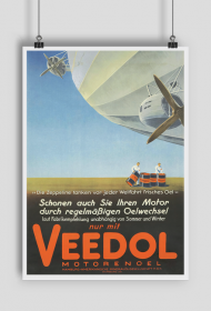 Plakat A2 42x59cm Zeppelin vintage