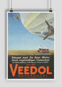 Plakat A2 42x59cm Zeppelin vintage