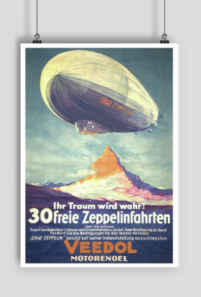 Plakat A1 59x84cm Zeppelin vintage