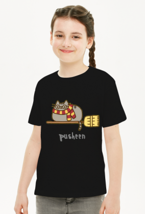Dziewczęcy T-shirt "Pusheen" Wzór 7 Harry Potter