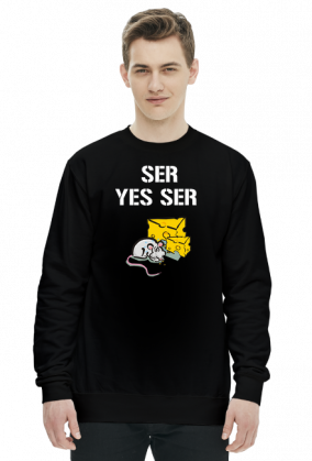 Bluza czarna "yes ser"