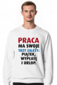 Bluza męska - Praca ma swoje trzy zalety