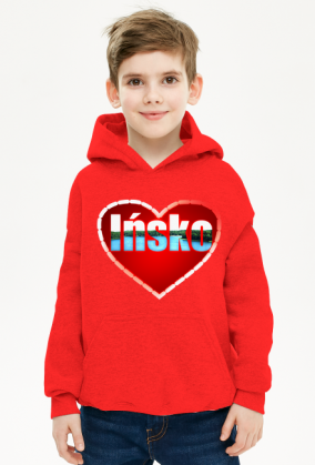 Bluza Ińsko napis w sercu chłopięca