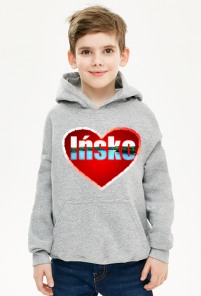 Bluza Ińsko napis w sercu chłopięca