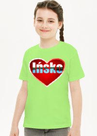 Koszulka serce z napisem Ińsko dla dziewczynki