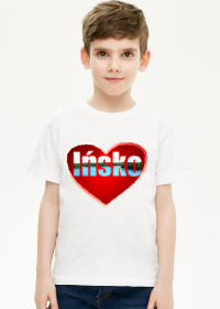 Koszulka serce z napisem Ińsko dla chłopca