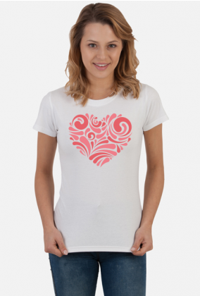 Koszulka Damska Serce na Dzień Kobiet