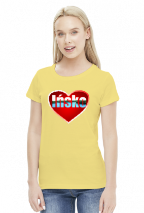 Koszulka serce z napisem Ińsko dla kobiety
