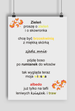 plakat "wiosna"