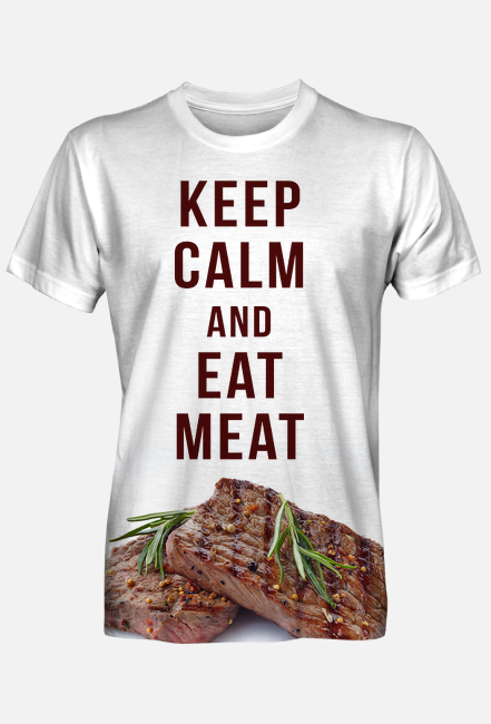 Koszulka męska keep calm and eat meat