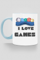 Kubek I love games Kolor