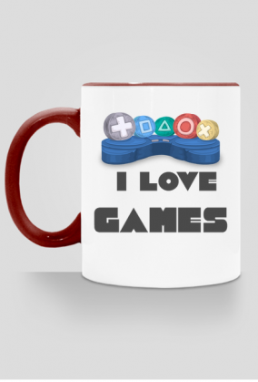 Kubek I love games Kolor