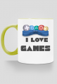 Kubek I love games Kolor