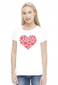 Koszulka Damska Serca na Dzień Kobiet