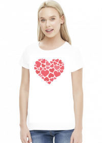 Koszulka Damska Serca na Dzień Kobiet