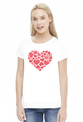 Koszulka Damska Serca na Dzień Kobiet