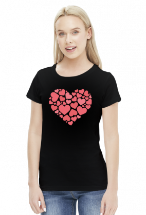 Koszulka Damska Serca na Dzień Kobiet