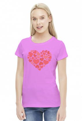 Koszulka Damska Serca na Dzień Kobiet