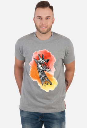 Koszulka męska z żyrafą