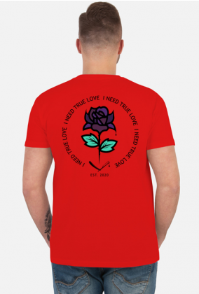 men t shirt rose love