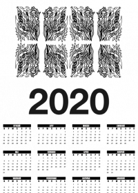 WZÓR motyle kalendarz 2020