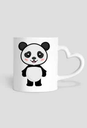 Kubek serce - Panda
