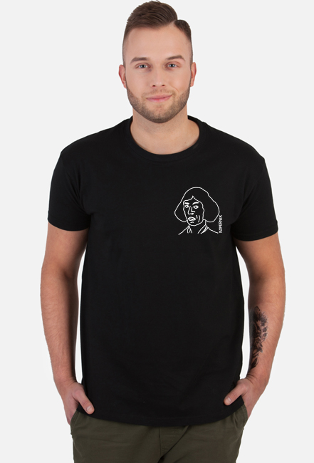 Koszulka kopernik męska czarna/niebieska