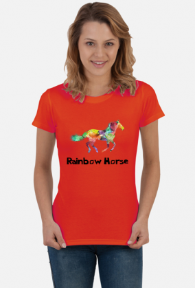 Koszulka damska Rainbow horse