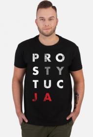 Nowość! Koszulka czarna PROSTYTUCJA Grunge (Konstytucja parodia). Zobacz też inne wzory!