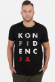 Nowość! Koszulka czarna KONFIDENCJA Grunge (Konstytucja parodia). Zobacz też inne wzory!