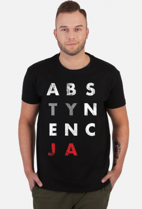 Nowość! Koszulka czarna ABSTYNENCJA Grunge (Konstytucja parodia). Zobacz też inne wzory!