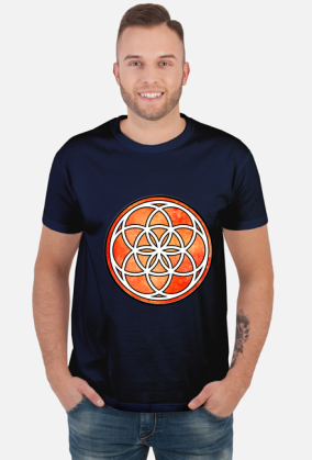 Koszulka Męska ze Znakiem Sakralnej Geometrii "Seed of Life"