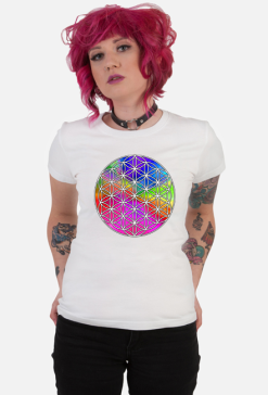 Koszulka Damska Flower of Life Kolorowy