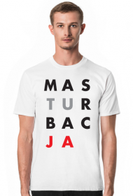 Koszulka biała MASTURBACJA (Konstytucja parodia). Zobacz też inne wzory!