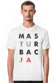 Nowość! Koszulka biała MASTURBACJA Grunge (Konstytucja parodia). Zobacz też inne wzory!