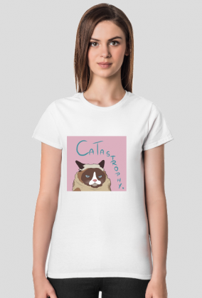 Grumpy Cat Women T-Shirt (pink)