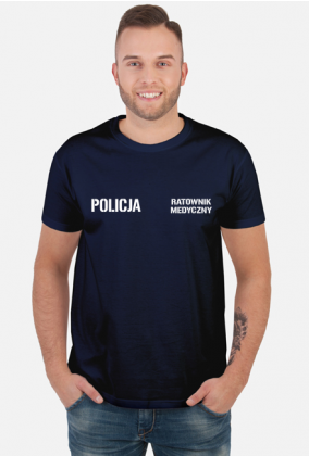 Koszulka Granatowa POLICJA | RATOWNIK MEDYCZNY