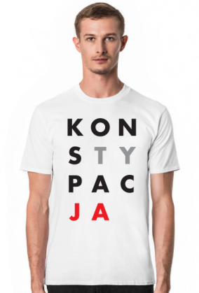 Koszulka biała KONSTYPACJA (Konstytucja parodia). Zobacz też inne wzory!
