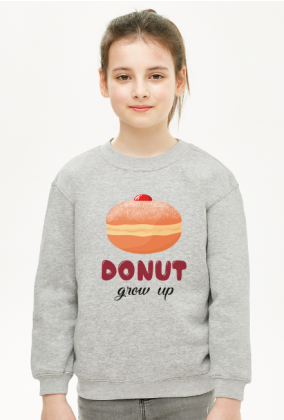 Bluza dziewczęca Donut grow up - szara