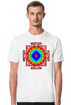 Koszulka Męska Sri Yantra Kolorowa